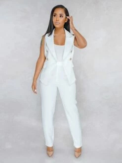 Women's Blazer Vest Office Suit Pants Sets White Solid Color Sleeveless Office Work Business Basic Shirt Collar Regular Fit Fall & Winter 21 Women's Blazer Vest Office Suit Pants Sets White Solid Color Sleeveless Office Work Business Basic Shirt Collar Regular Fit Fall & Winter -LIGHTINTHEBOX Shop nvrfsi1642412422642