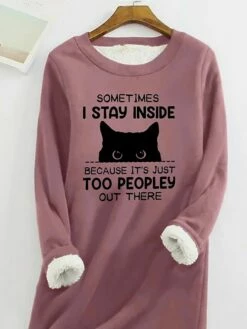 Women's Sweatshirt Dress Casual Dress Mini Dress Warm Fashion Outdoor Holiday Vacation Crew Neck Print Print Loose Fit Purple S M L XL XXL -LIGHTINTHEBOX Shop nxismj1697792764389