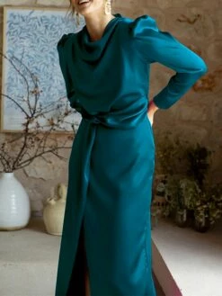 Women's Work Dress Satin Dress Semi Formal Dress Fashion Long Dress Maxi Dress Split Stand Collar Long Sleeve Plain Regular Fit Black Blue Sky Blue Fall Winter S M L XL 40 Women's Work Dress Satin Dress Semi Formal Dress Fashion Long Dress Maxi Dress Split Stand Collar Long Sleeve Plain Regular Fit Black Blue Sky Blue Fall Winter S M L XL -LIGHTINTHEBOX Shop nywtcn1692761656915