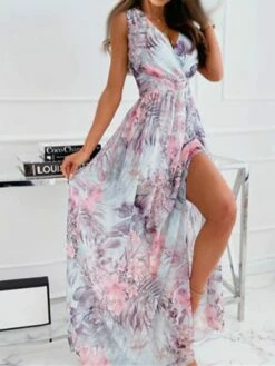 Women's Swing Dress Long Dress Maxi Dress Pink White Sleeveless Floral Split Spring Summer V Neck Weekend 2023 S M L XL XXL 20 Women's Swing Dress Long Dress Maxi Dress Pink White Sleeveless Floral Split Spring Summer V Neck Weekend 2023 S M L XL XXL -LIGHTINTHEBOX Shop ocskyc1652077748403