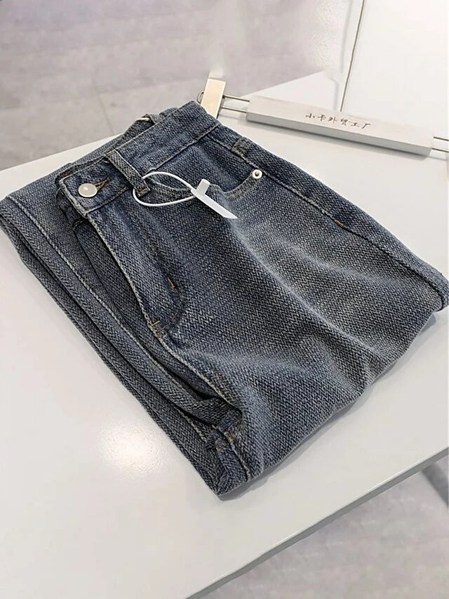 Women's Jeans Wide Leg Pants Trousers Full Length Fashion Streetwear Outdoor Street Blue S M Fall Winter 6 Women's Jeans Wide Leg Pants Trousers Full Length Fashion Streetwear Outdoor Street Blue S M Fall Winter - Image 4