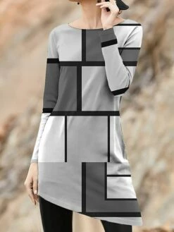 Women's Work Dress Casual Dress Fashion Winter Dress Daily Mini Dress Print Crew Neck Long Sleeve Geometric Plaid Regular Fit Pink Green Gray Fall Winter S M L XL XXL 7 Women's Work Dress Casual Dress Fashion Winter Dress Daily Mini Dress Print Crew Neck Long Sleeve Geometric Plaid Regular Fit Pink Green Gray Fall Winter S M L XL XXL -LIGHTINTHEBOX Shop ojvhow1694490788588