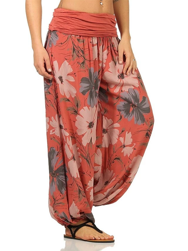 Women's Wide Leg Pants Trousers Baggy Full Length Baggy Print Micro-elastic Low Rise Streetwear Simple Outdoor Vacation Black Army Green S M Spring Autumn / Fall 14 Women's Wide Leg Pants Trousers Baggy Full Length Baggy Print Micro-elastic Low Rise Streetwear Simple Outdoor Vacation Black Army Green S M Spring Autumn / Fall - Image 12