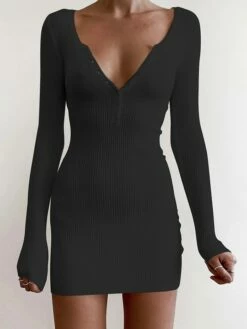 Women's Sheath Dress White Dress Mini Dress Black White Long Sleeve Pure Color Slim Fall Spring Autumn V Neck Fashion Winter Dress Daily Fall Dress 2023 S M L XL 8 Women's Sheath Dress White Dress Mini Dress Black White Long Sleeve Pure Color Slim Fall Spring Autumn V Neck Fashion Winter Dress Daily Fall Dress 2023 S M L XL -LIGHTINTHEBOX Shop oleiwz1623397037084