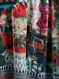 Women's Casual Dress Cotton Linen Dress Swing Dress Midi Dress Linen / Cotton Blend Fashion Classic Outdoor Daily Holiday V Neck Ruched Ruffle 3/4 Length Sleeve Fall Winter Autumn 2023 Loose Fit Blue -LIGHTINTHEBOX Shop omomny1693553173746