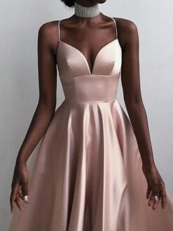 Women's Party Dress Satin Dress Swing Dress Midi Dress Black Champagne Red Sleeveless Pure Color Backless Summer Spring Deep V Fashion Party Summer Dress Spring Dress 2023 S M L XL -LIGHTINTHEBOX Shop onkuvy1656913850690