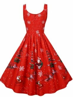 Women's Christmas Knee Length Dress Purple Black Red Navy Blue Light Blue Sleeveless Print Bow Print Fall Winter V Neck Casual Vintage2021 S M L XL XXL 30 Women's Christmas Knee Length Dress Purple Black Red Navy Blue Light Blue Sleeveless Print Bow Print Fall Winter V Neck Casual Vintage2021 S M L XL XXL -LIGHTINTHEBOX Shop ooxxox1630043266524