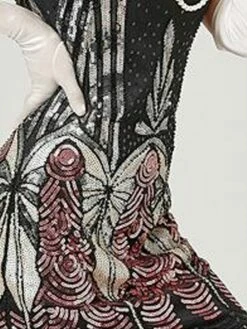 Women's Retro 1920s Sequin Dress Midi Dress Party Halloween Sequins Patchwork Leaf Deep U Sleeveless Regular Fit Spring Fall 2023 Pink Red XS S M L -LIGHTINTHEBOX Shop oqayho1692948631634