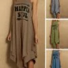 Women's Casual Dress T Shirt Dress Tee Dress Midi Dress Blue Green Khaki Sleeveless Letter Print Summer Spring Crew Neck Fashion 2023 S M L XL XXL 3XL 4XL 5XL 1 Women's Casual Dress T Shirt Dress Tee Dress Midi Dress Blue Green Khaki Sleeveless Letter Print Summer Spring Crew Neck Fashion 2023 S M L XL XXL 3XL 4XL 5XL -LIGHTINTHEBOX Shop orjvcl1672913754876