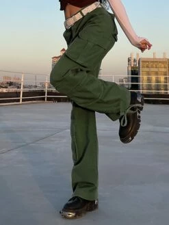 Women's Cargo Pants Pants Trousers Baggy Full Length Cotton Blend Baggy Micro-elastic Mid Waist Fashion Casual Office Black Green S M Autumn / Fall 18 Women's Cargo Pants Pants Trousers Baggy Full Length Cotton Blend Baggy Micro-elastic Mid Waist Fashion Casual Office Black Green S M Autumn / Fall -LIGHTINTHEBOX Shop ormbts1653634967958