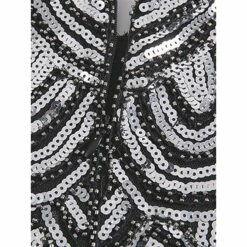Women's Retro 1920s Fringe Dress Midi Dress Party Holiday Sequins Tassel Fringe Geometric Crewneck Short Sleeve Regular Fit Spring Fall 2023 Silver Black XS S M L -LIGHTINTHEBOX Shop outgne1692674895949