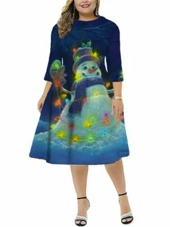 Women‘s Plus Size Christmas Dress Work Dress Santa Claus 3/4 Length Sleeve Winter Fall Midi Dress Christmas Dress Work Dress 12 Women‘s Plus Size Christmas Dress Work Dress Santa Claus 3/4 Length Sleeve Winter Fall Midi Dress Christmas Dress Work Dress -LIGHTINTHEBOX Shop ouzyrs1667812167071