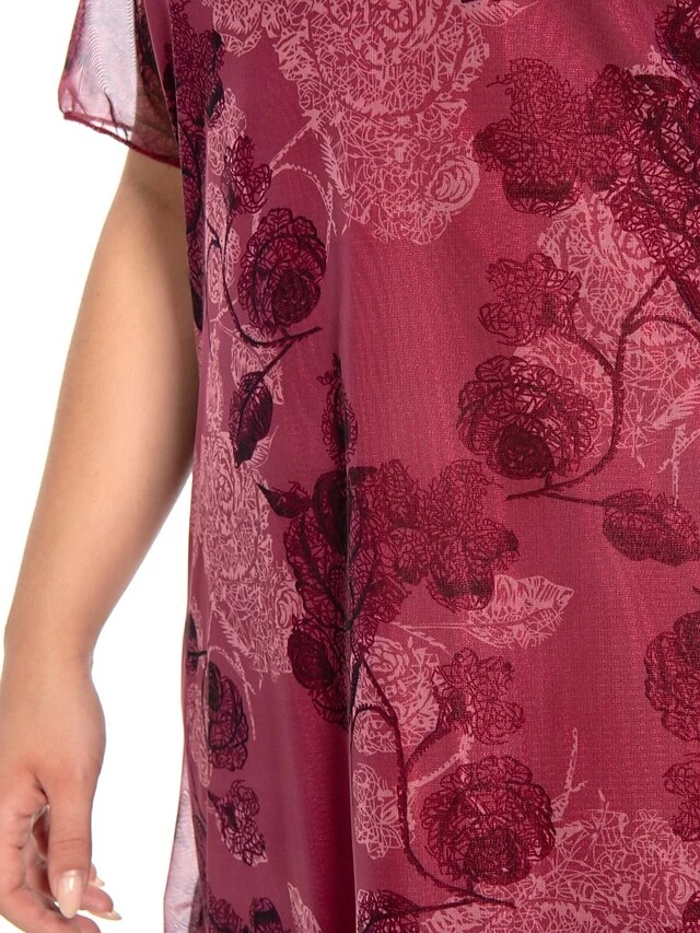 Women's Plus Size Party Dress Cocktail Dress Wedding Guest Dress Midi Dress Wine Blue Short Sleeve Floral Mesh Summer Spring Fall Crew Neck Fashion Wedding Guest Vacation Summer Dress 2023 L XL XXL 8 Women's Plus Size Party Dress Cocktail Dress Wedding Guest Dress Midi Dress Wine Blue Short Sleeve Floral Mesh Summer Spring Fall Crew Neck Fashion Wedding Guest Vacation Summer Dress 2023 L XL XXL - Image 6