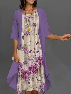 Women's Two Piece Dress Set Casual Dress Chiffon Dress Outdoor Daily Fashion Streetwear Print Midi Dress Crew Neck Half Sleeve Floral Ombre Regular Fit Pink Blue Purple Fall Winter S M L XL XXL 8 Women's Two Piece Dress Set Casual Dress Chiffon Dress Outdoor Daily Fashion Streetwear Print Midi Dress Crew Neck Half Sleeve Floral Ombre Regular Fit Pink Blue Purple Fall Winter S M L XL XXL -LIGHTINTHEBOX Shop oxdcwe1695194251496