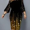 Women‘s Plus Size Curve Work Dress Sheath Dress Formal Dress Gradient Midi Dress 3/4 Length Sleeve Mesh Crew Neck Fashion Outdoor Gold Spring Summer L XL XXL 3XL 4XL 1 Women‘s Plus Size Curve Work Dress Sheath Dress Formal Dress Gradient Midi Dress 3/4 Length Sleeve Mesh Crew Neck Fashion Outdoor Gold Spring Summer L XL XXL 3XL 4XL -LIGHTINTHEBOX Shop oxgltl1676978640376