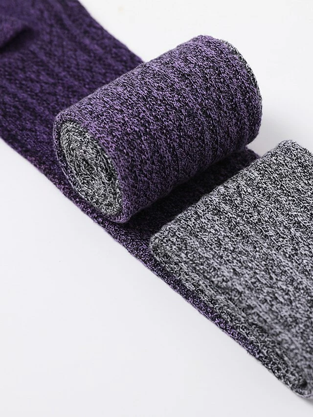 Women's Stockings Thigh-High Crimping Socks All Seasons Tights Thermal Warm Stretchy Knitting Fashion Casual Daily Purple One-Size 14 Women's Stockings Thigh-High Crimping Socks All Seasons Tights Thermal Warm Stretchy Knitting Fashion Casual Daily Purple One-Size - Image 12