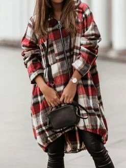Women's Casual Dress Plaid Dress Spring Dress Midi Dress Zipper Date Going Out Weekend Active Fashion Hooded Long Sleeve 2023 Loose Fit Black Red Green Color S M L XL XXL Size 17 Women's Casual Dress Plaid Dress Spring Dress Midi Dress Zipper Date Going Out Weekend Active Fashion Hooded Long Sleeve 2023 Loose Fit Black Red Green Color S M L XL XXL Size -LIGHTINTHEBOX Shop ozyyjf1692695897942