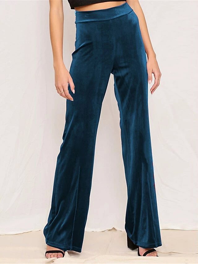 Women's Pants Trousers Flare Leggings Black Navy Blue Red & White High Waist Fashion Streetwear Party Street Vacation High Cut Micro-elastic Full Length Comfort Plain S M L XL 2XL 3 Women's Pants Trousers Flare Leggings Black Navy Blue Red & White High Waist Fashion Streetwear Party Street Vacation High Cut Micro-elastic Full Length Comfort Plain S M L XL 2XL