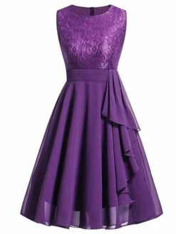 Women‘s Semi Formal Party Dress Wedding Guest Dress Lace Dress Swing Dress Midi Dress Pink Wine Navy Blue Sleeveless Pure Color Lace Winter Fall Spring Crew Neck Elegant Dress Date 2023 S M L XL XXL -LIGHTINTHEBOX Shop pdycku1671445709502