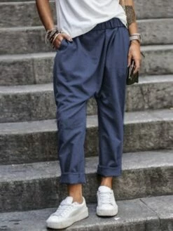 Women's Dress Pants Chinos Slacks Mid Waist Basic Black Army Green S M Summer