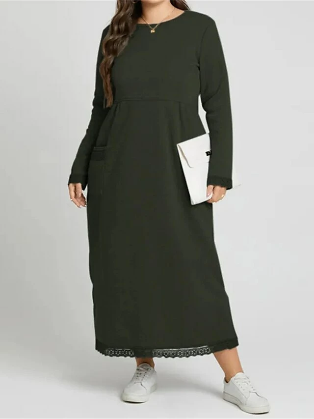 Women's Casual Dress Sweatshirt Dress Winter Dress Long Dress Maxi Dress Ruched Pocket Outdoor Daily Going Out Fashion Streetwear Crew Neck Long Sleeve 2023 Loose Fit Black Wine Purple Color S M L XL 20 Women's Casual Dress Sweatshirt Dress Winter Dress Long Dress Maxi Dress Ruched Pocket Outdoor Daily Going Out Fashion Streetwear Crew Neck Long Sleeve 2023 Loose Fit Black Wine Purple Color S M L XL - Image 18