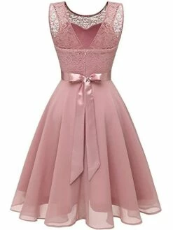 Women‘s Party Dress Lace Dress Knee Length Dress Pink Red Wine Dark Blue Red White Black Sleeveless Pure Color Lace Spring Summer Crew Neck Elegant 2022 XS S M L XL XXL XXXL -LIGHTINTHEBOX Shop pqzvrk1631946878577