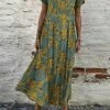 Women's Casual Dress Swing Dress Green Red Gray Short Sleeve Floral Print Spring Summer V Neck Hot Loose Fit S M L XL XXL 3XL 4XL 5XL -LIGHTINTHEBOX Shop pylikg1691051520424