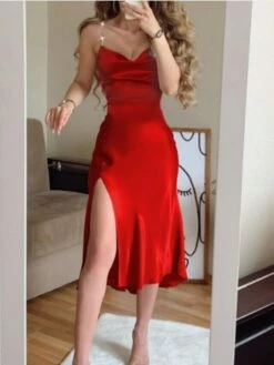 Women‘s Party Dress Stain Knee Length Dress Light Pink Red Sleeveless Pure Color Split Button Spring Summer Cold Shoulder Elegant Sexy Party 2023 S M L XL 6 Women‘s Party Dress Stain Knee Length Dress Light Pink Red Sleeveless Pure Color Split Button Spring Summer Cold Shoulder Elegant Sexy Party 2023 S M L XL -LIGHTINTHEBOX Shop pywcok1639737989031