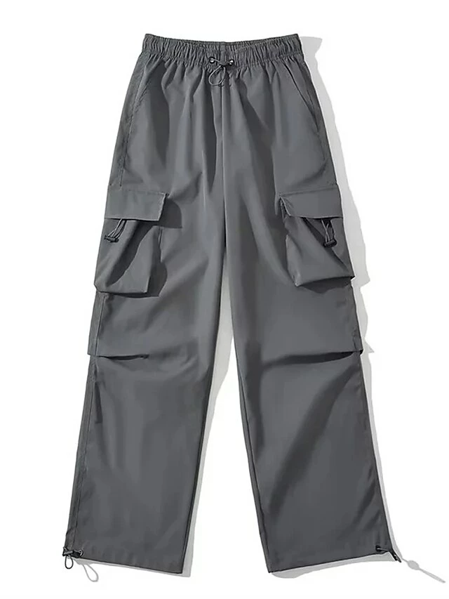 Women's Cargo Pants Wide Leg Pants Trousers Full Length Fashion Streetwear Street Daily Grey ArmyGreen S M Fall Winter 6 Women's Cargo Pants Wide Leg Pants Trousers Full Length Fashion Streetwear Street Daily Grey ArmyGreen S M Fall Winter - Image 4