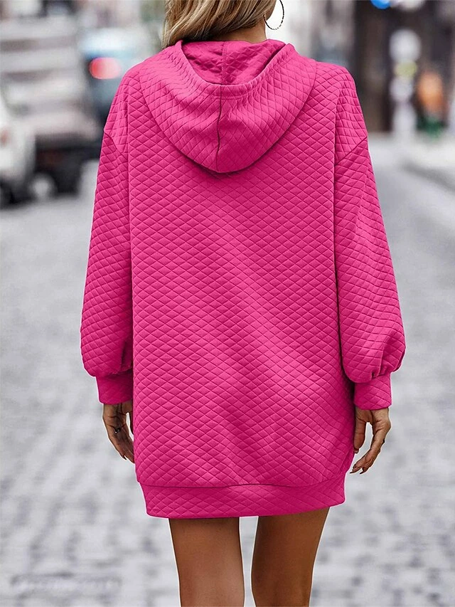 Women's Casual Dress Hoodie Dress Winter Dress Mini Dress Pocket Daily Date Going Out Active Fashion Hooded Long Sleeve 2023 Loose Fit Black Wine Navy Blue Color S M L XL XXL Size 13 Women's Casual Dress Hoodie Dress Winter Dress Mini Dress Pocket Daily Date Going Out Active Fashion Hooded Long Sleeve 2023 Loose Fit Black Wine Navy Blue Color S M L XL XXL Size - Image 11