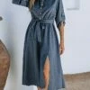 Women's Shirt Dress Casual Dress Midi Dress Outdoor Daily Date Polyester Basic Classic Shirt Collar Lace Up Button Long Sleeve Spring Fall Winter 2023 Loose Fit Navy Blue Pure Color S M L XL 1 Women's Shirt Dress Casual Dress Midi Dress Outdoor Daily Date Polyester Basic Classic Shirt Collar Lace Up Button Long Sleeve Spring Fall Winter 2023 Loose Fit Navy Blue Pure Color S M L XL -LIGHTINTHEBOX Shop qcrrkg1692180016457