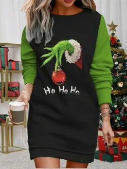 Women's Casual Dress Sweatshirt Dress Mini Dress Warm Fashion Outdoor Christmas Vacation Crew Neck Print Geometric Print Monster Loose Fit Black Red Burgundy S M L XL XXL 8 Women's Casual Dress Sweatshirt Dress Mini Dress Warm Fashion Outdoor Christmas Vacation Crew Neck Print Geometric Print Monster Loose Fit Black Red Burgundy S M L XL XXL -LIGHTINTHEBOX Shop qdkvza1695365296312