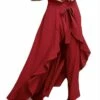 Women's Pants Trousers Full Length Chiffon Ruffle Micro-elastic High Waist Streetwear Casual Christmas Vacation Xmas Black Red S M Summer Spring