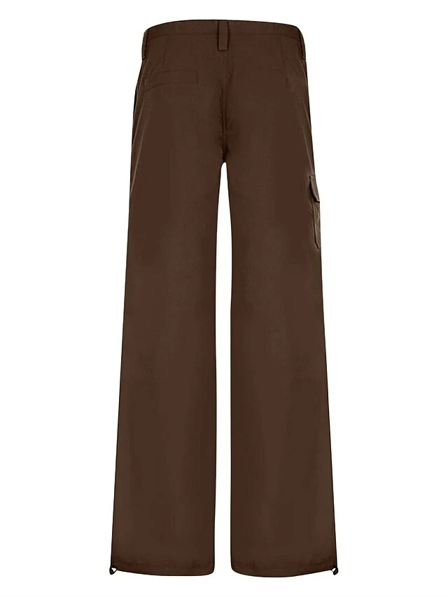 Women‘s Cargo Parachute pants Trousers Full Length Pocket Micro-elastic Low Rise Fashion Streetwear Street Daily Dark Brown Black S M Fall Winter 22 Women‘s Cargo Parachute pants Trousers Full Length Pocket Micro-elastic Low Rise Fashion Streetwear Street Daily Dark Brown Black S M Fall Winter - Image 20