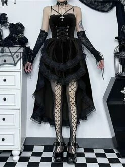 Women's Party Dress Lace Dress Cocktail Dress Midi Dress Black Wine Purple Sleeveless Pure Color Lace Spring Fall Winter Spaghetti Strap Fashion Halloween Birthday Wedding Guest 2023 S M L -LIGHTINTHEBOX Shop qhszfn1694505130336