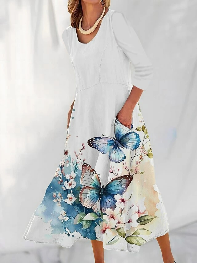 Women's Casual Dress Cotton Linen Dress Swing Dress Maxi Long Dress Polyester Fashion Casual Daily Outdoor Daily Vacation V Neck Split Print Long Sleeve Summer Spring Fall 2023 Loose Fit White Navy 3 Women's Casual Dress Cotton Linen Dress Swing Dress Maxi Long Dress Polyester Fashion Casual Daily Outdoor Daily Vacation V Neck Split Print Long Sleeve Summer Spring Fall 2023 Loose Fit White Navy