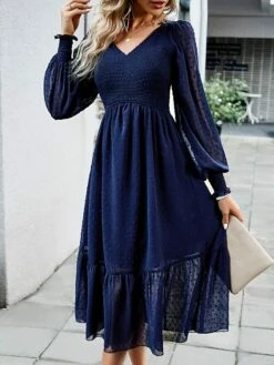 Women's Casual Dress Black Dress Plain Dress Midi Dress Ruched Street Daily Holiday Fashion Streetwear V Neck Long Sleeve 2023 Slim Black Blue Dark Blue Color S M L XL Size 13 Women's Casual Dress Black Dress Plain Dress Midi Dress Ruched Street Daily Holiday Fashion Streetwear V Neck Long Sleeve 2023 Slim Black Blue Dark Blue Color S M L XL Size -LIGHTINTHEBOX Shop qjpfjb1692685997130