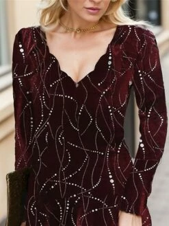 Women's Velvet Dress Party Dress Cocktail Dress Mini Dress Wine Long Sleeve Geometric Ruched Spring Fall Winter V Neck Fashion Winter Dress Christmas Wedding Guest 2023 S M L XL XXL 3XL 8 Women's Velvet Dress Party Dress Cocktail Dress Mini Dress Wine Long Sleeve Geometric Ruched Spring Fall Winter V Neck Fashion Winter Dress Christmas Wedding Guest 2023 S M L XL XXL 3XL -LIGHTINTHEBOX Shop qktgqn1697594544848