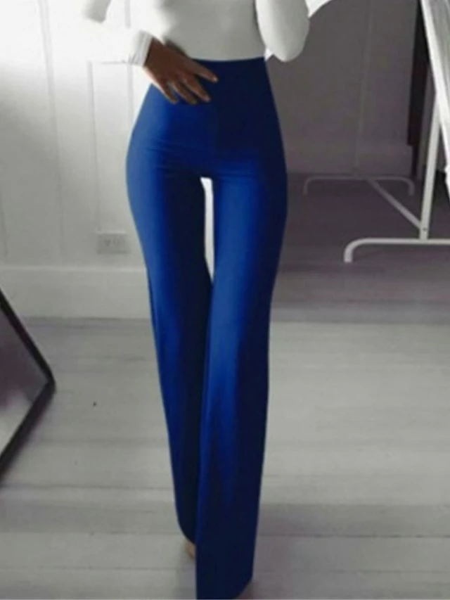 Women's Bell Bottom Pants Trousers Full Length High Waist Fashion Streetwear Xmas Christmas Street Wine Black S M Winter Autumn / Fall 7 Women's Bell Bottom Pants Trousers Full Length High Waist Fashion Streetwear Xmas Christmas Street Wine Black S M Winter Autumn / Fall - Image 5