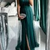 Women's Prom Dress Party Dress Wedding Guest Dress Long Dress Maxi Dress Green Sleeveless Pure Color Mesh Summer Spring Fall One Shoulder Fashion Evening Party Summer Dress Slim 2023 S M L XL -LIGHTINTHEBOX Shop qldnih1679370814140