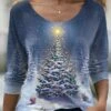Women's T Shirt Tee Christmas Shirt Navy Blue Christmas Tree Print Long Sleeve Party Christmas Weekend Festival / Holiday Print Christmas Round Neck Regular Fit Painting Spring &Fall 1 Women's T Shirt Tee Christmas Shirt Navy Blue Christmas Tree Print Long Sleeve Party Christmas Weekend Festival / Holiday Print Christmas Round Neck Regular Fit Painting Spring &Fall -LIGHTINTHEBOX Shop qmobgw1695026670939
