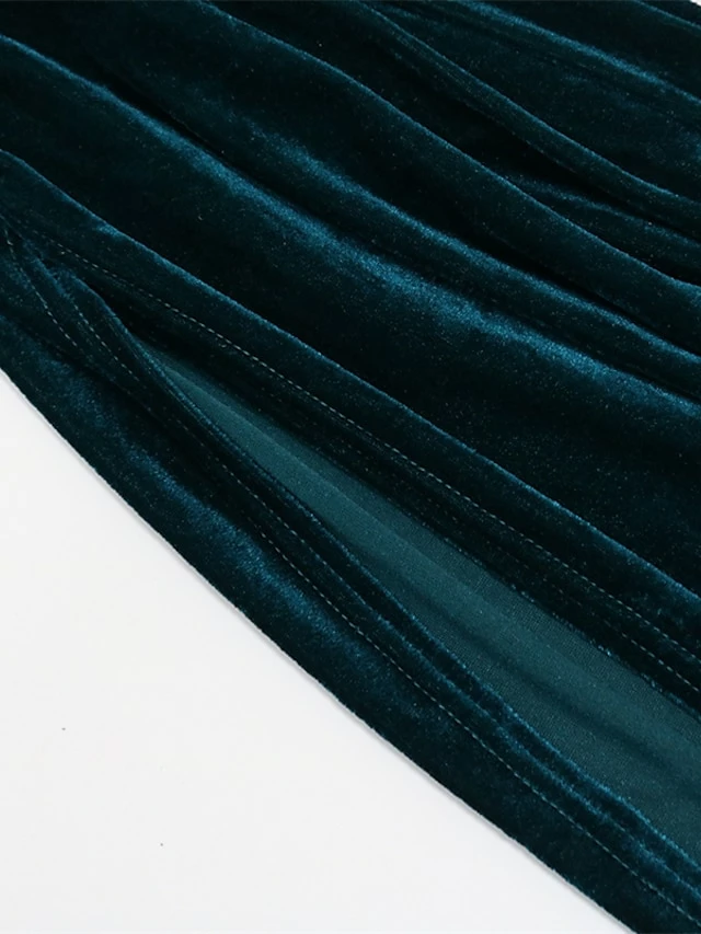 Women‘s Plus Size Curve Wedding Guest Party Dress Velvet Dress Sequin Dress Solid Color V Neck Long Sleeve Fall Winter Stylish Elegant Maxi Long Dress Party Date Dress 10 Women‘s Plus Size Curve Wedding Guest Party Dress Velvet Dress Sequin Dress Solid Color V Neck Long Sleeve Fall Winter Stylish Elegant Maxi Long Dress Party Date Dress - Image 8