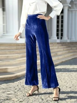 Women's Bell Bottom Pants Trousers Depression Green Navy Black High Waist Fashion Streetwear Party Street Holiday Micro-elastic Full Length Breathable Plain S M L XL 2XL -LIGHTINTHEBOX Shop qnolop1691047642431