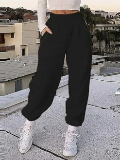 Women's Fleece Pants Sweatpants Joggers Full Length Active Fashion Outdoor Street Grey Black S M Fall Winter -LIGHTINTHEBOX Shop qsauiz1694149798396