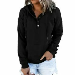 Hoodie Women's Wine Red Black Pink Solid Colored Button Pocket Street Daily Daily Basic Hooded S 22 Hoodie Women's Wine Red Black Pink Solid Colored Button Pocket Street Daily Daily Basic Hooded S -LIGHTINTHEBOX Shop qtdfht1663572831661