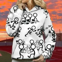 Women's Hoodie Running Shirt Pocket Long Sleeve Sweatshirt Athletic Athleisure Thermal Warm Breathable Moisture Wicking Fitness Gym Workout Running Sportswear Activewear Graphic Black-White White