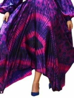 Women‘s Plus Size Curve Holiday Dress Floral V Neck Print Puff Sleeve Long Sleeve Winter Fall Elegant Maxi Long Dress Daily Vacation Dress -LIGHTINTHEBOX Shop qvhwow1644831515606