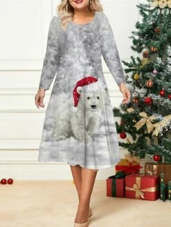 Women's Christmas Plus Size Curve Casual Dress Skater Dress A Line Dress Animal Christmas Tree Midi Dress Long Sleeve Print Crew Neck Fashion Outdoor White Blue Fall Winter L XL XXL 3XL 4XL 9 Women's Christmas Plus Size Curve Casual Dress Skater Dress A Line Dress Animal Christmas Tree Midi Dress Long Sleeve Print Crew Neck Fashion Outdoor White Blue Fall Winter L XL XXL 3XL 4XL -LIGHTINTHEBOX Shop qvvits1695813651055