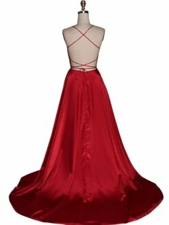 Women‘s Prom Party Dress Homecoming Dress Satin Maxi Long Dress Green Red Sleeveless Pure Color Split Spring Summer Spaghetti Strap Party Stylish Elegant Party 2023 S M L XL -LIGHTINTHEBOX Shop qwvgxg1693288555858