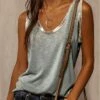 Women's Tank Top Cotton Silver Pink Beige Plain Sleeveless Casual Fashion U Neck Regular Fit Summer 2 Women's Tank Top Cotton Silver Pink Beige Plain Sleeveless Casual Fashion U Neck Regular Fit Summer -LIGHTINTHEBOX Shop qwztzz1693482852572